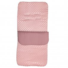 Dimple Velour Padded Footmuff/Cosytoe: Dusky Pink